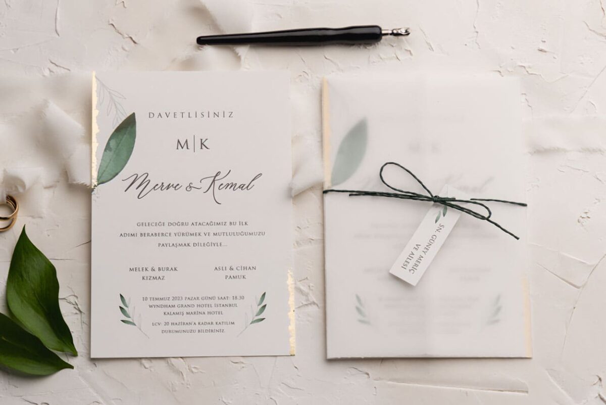 Vellum Jacket for Wedding Invitation