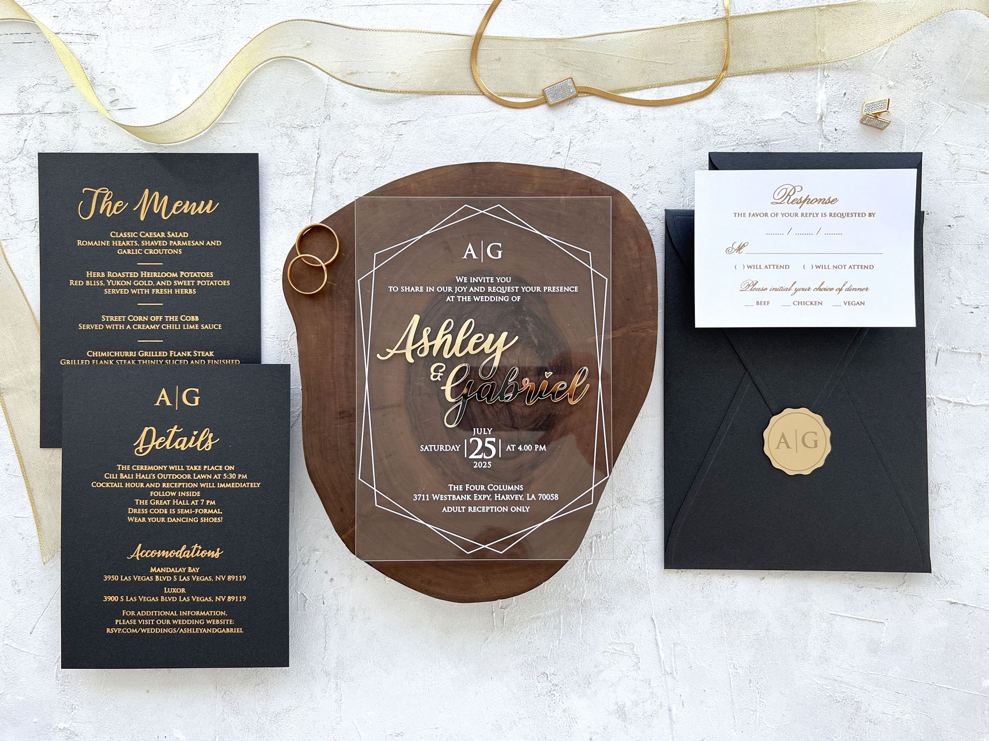 Gold Posy Wax Seals  Shine Wedding Invitations